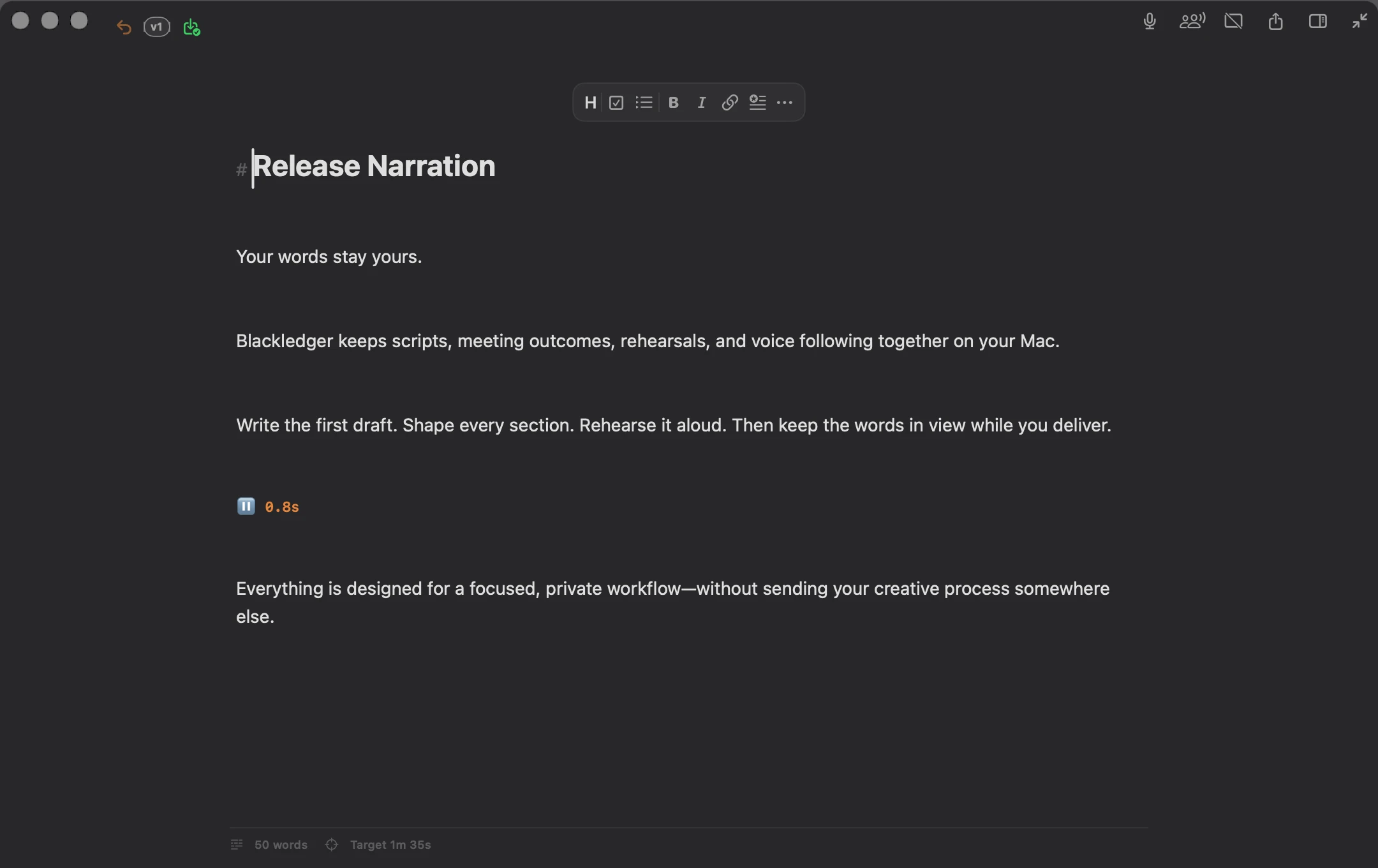 Actual Blackledger release script editor.